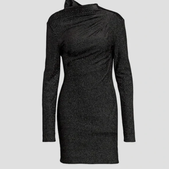 RTA Angel Dust Metallic Velvet Bodycon Dress - Picture 4 of 11